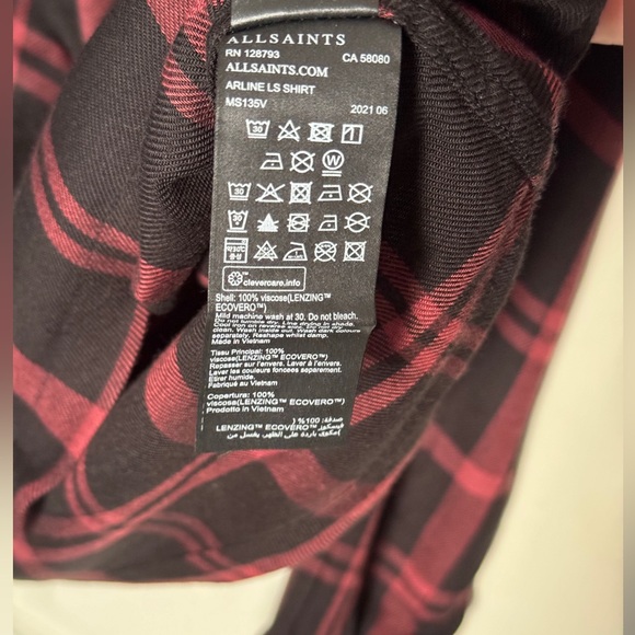 Allsaints Arline LS Shirt - Size XL - Picture 4 of 4